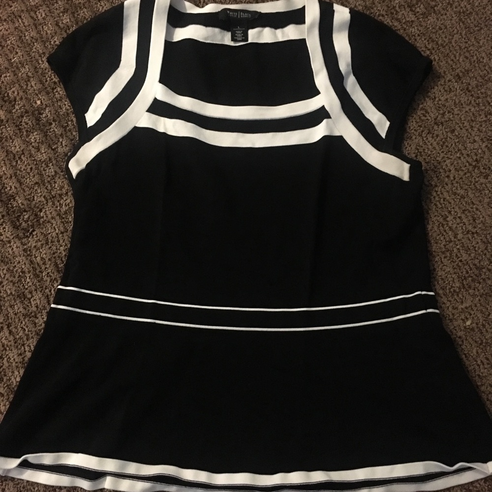 Black and white sweater shirt from WHBM.